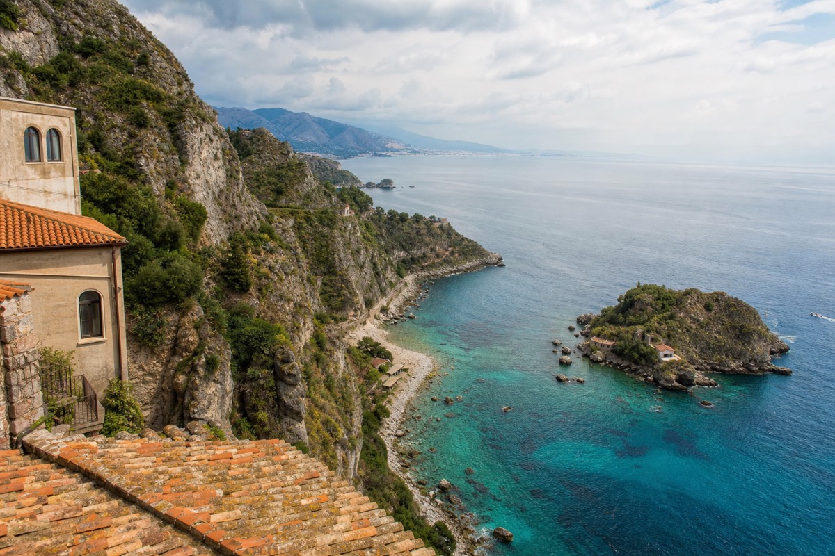 Taormina's ancient Greek theatre frames Mount Etna behind, showing Mount Etna height and craters